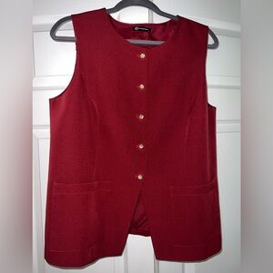 Chic Burgundy Sleeveless Vest